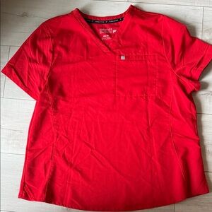 Fabletics Women’s XXL Red Scrub Top.